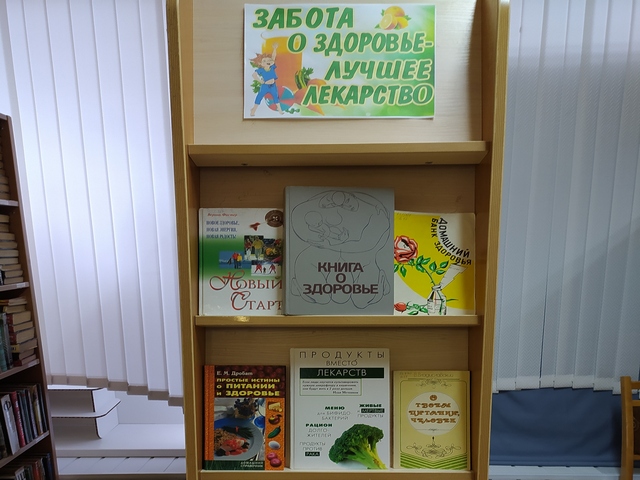 Книжная выставка «Забота о здоровье – лучшее лекарство»
