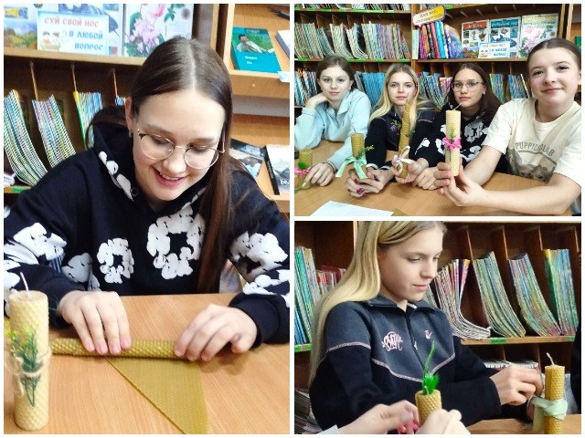 Творческий мастер-класс по изготовлению свечей из вощины